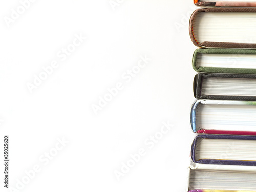 Stack of books isolated on a white background
