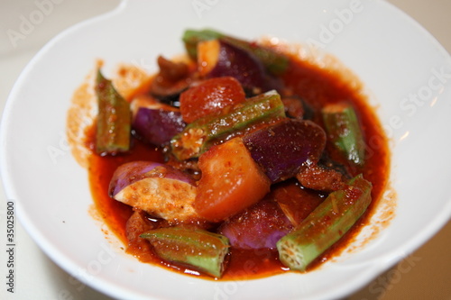 Food - Vegetarian Brinjal in Tomato Sauce