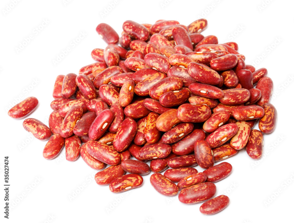 dried red beans on white background dried red beans on white background