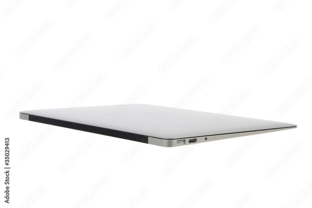 New high-speed thin silver aluminium laptop computer New high-speed thin silver aluminium laptop computer