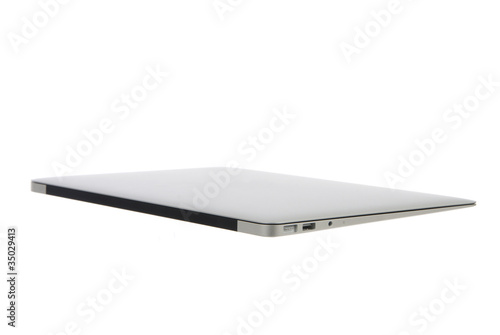 New high-speed thin silver aluminium laptop computer