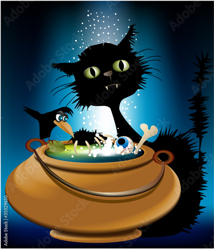 Halloween magic animals