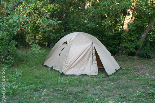 Tent in a forest