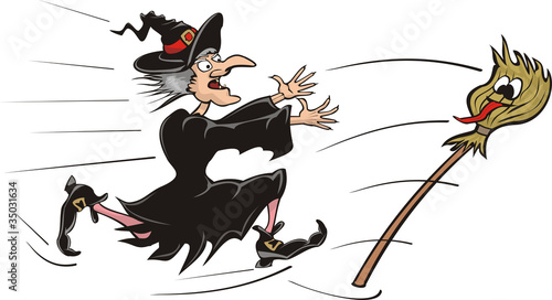 chasing witch broomstick