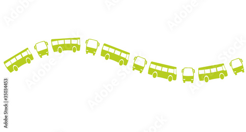 bannière transport en commun courbe