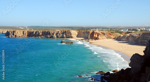 Tonel beach on the coast of the Sagres Portugal photo