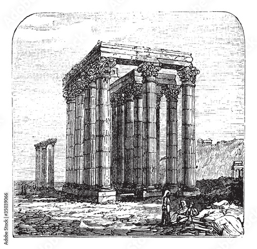 The Temple of Olympian Zeus or  Columns of the Olympian Zeus, Gr