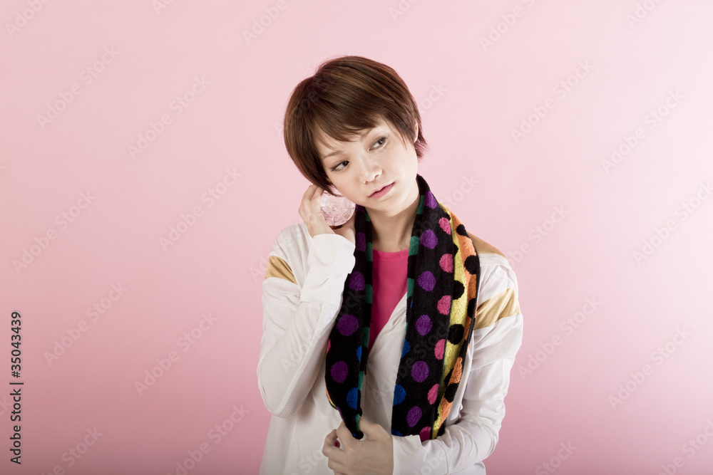 Beautiful asian woman drinking water Beautiful asian woman drinking water