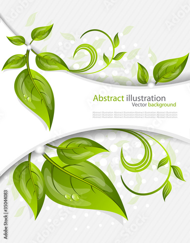 Background with leaves