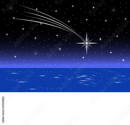 sternschnuppe am meer