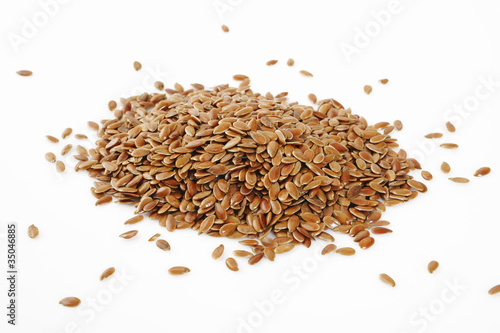 flax seed on white