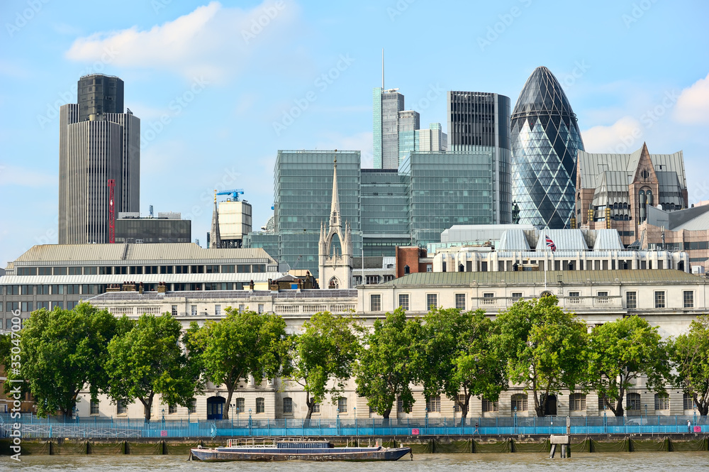 City of London, from across the River Thames