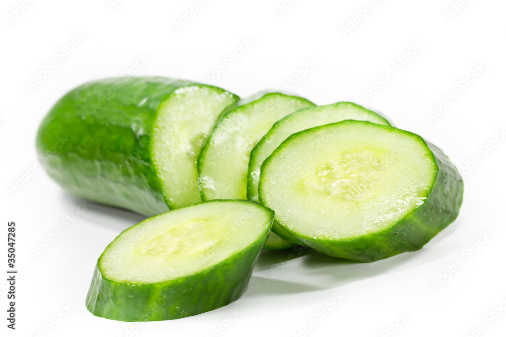 Salatgurke geschnitten Salatgurke geschnitten