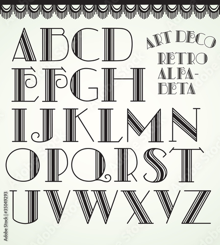 Art deco alphabet
