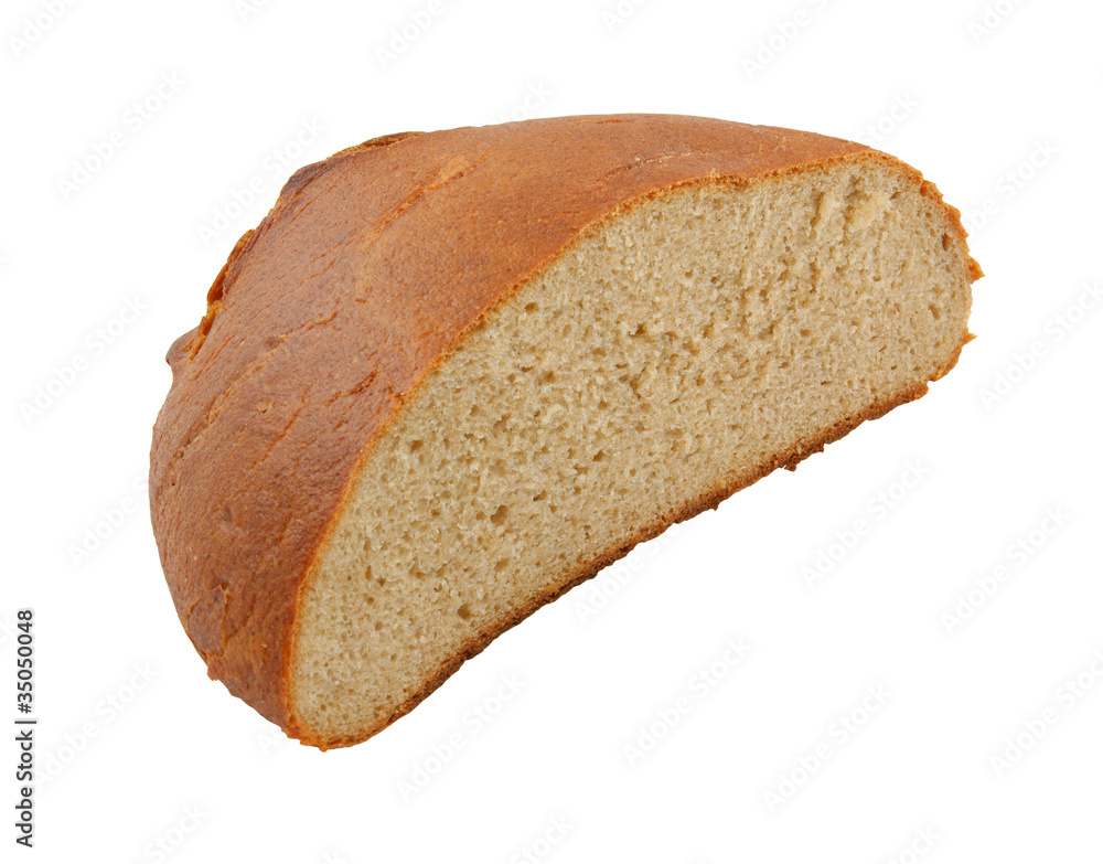 Rye-bread isolated on white background