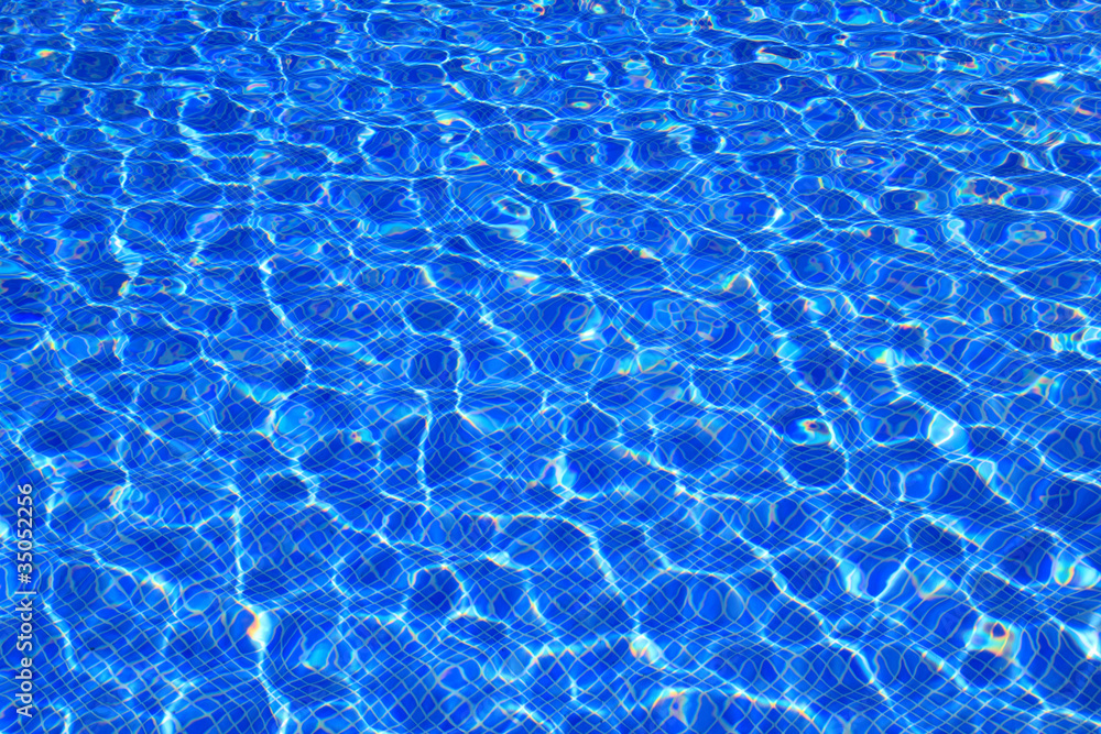 blue tiles swimming pool water reflection texture