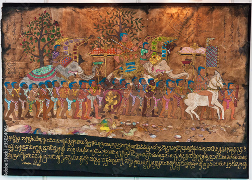 Fotografie parchemin  khmer Cambodge