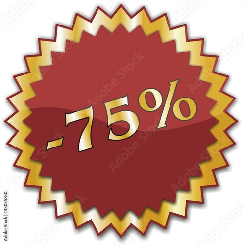 étiquette -75%