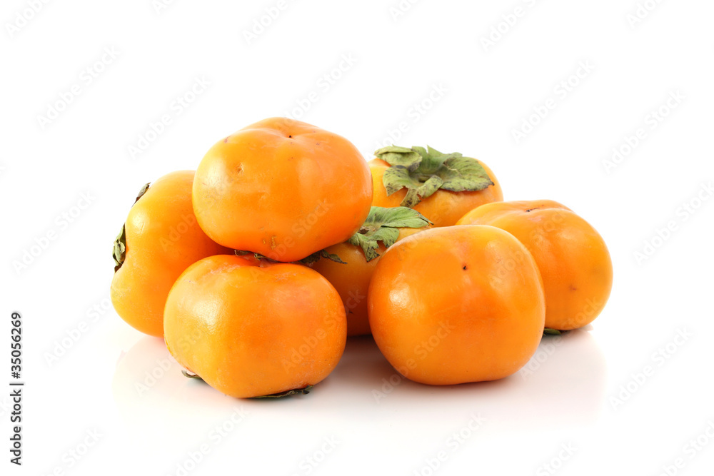 persimmon fruit isolated in white background persimmon fruit isolated in white background