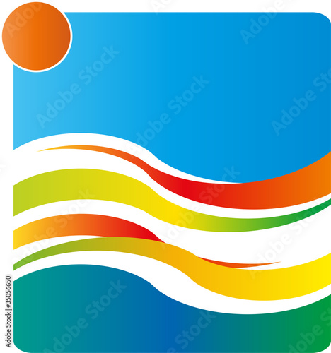 Wellen, Sonne, background