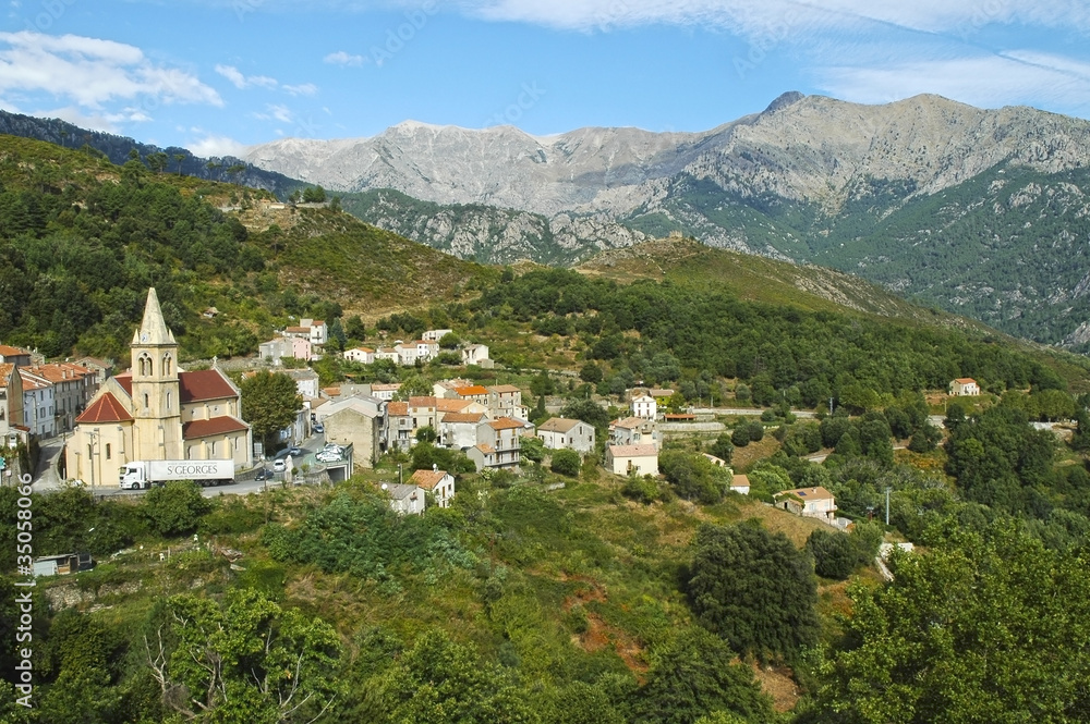 The village of Vivario, Haute-Corse, Corsica, France