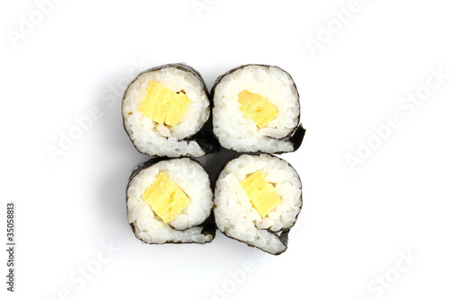 Fresh Maki Rolls isolated in white background