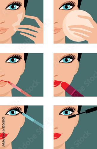 Makeup icons. vector