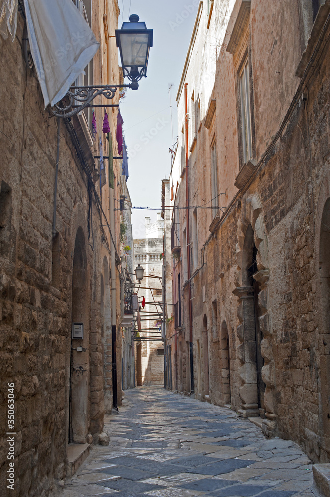 Bisceglie (Apulia, Italy) - Old street and cathedral