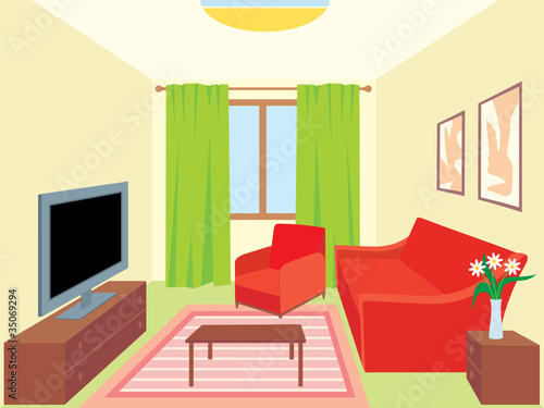 Living room. vector
