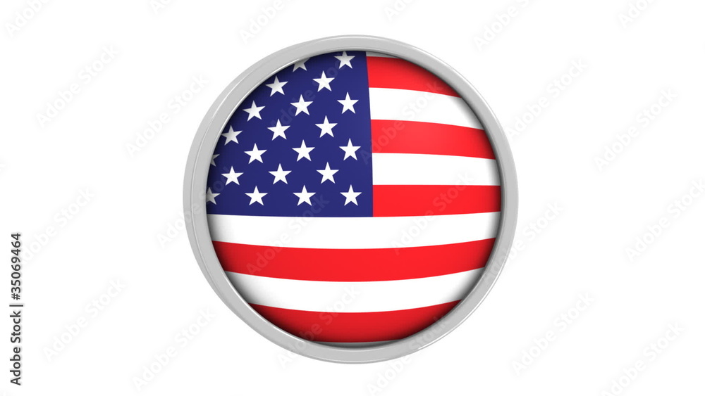 American flag with circular frame. Part of a series. American flag with circular frame. Part of a series.