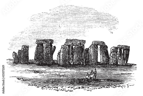 Cromlech, vintage engraving photo