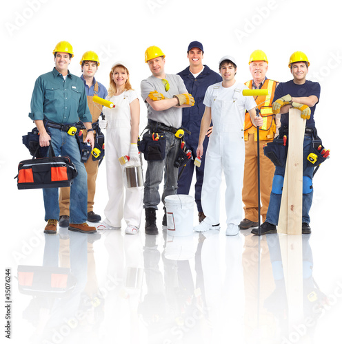 Contractors workers people. photo