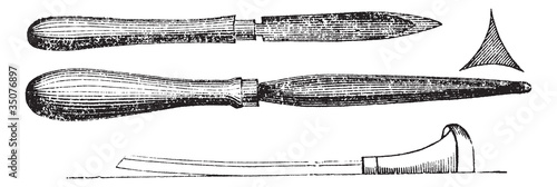 Steel engraving hand tools vintage engraving