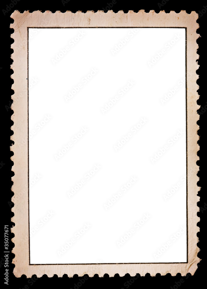 Blank stamp, black borde