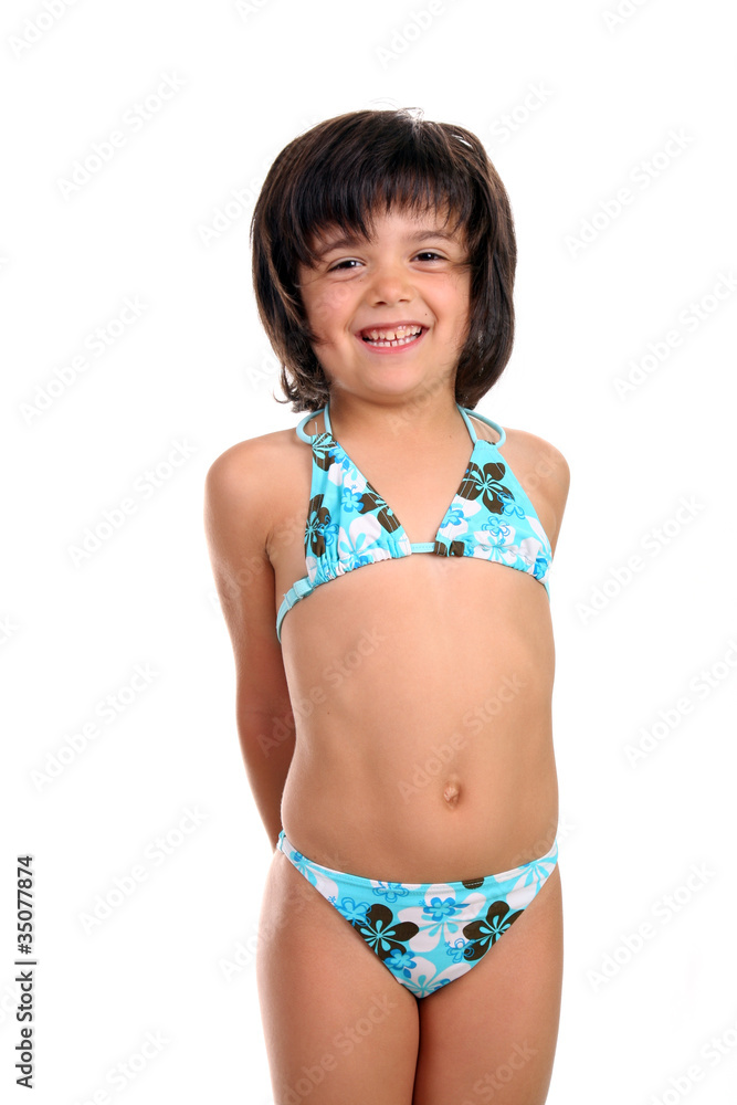 beautiful girl in bikini, child studio photo beautiful girl in bikini, child studio photo