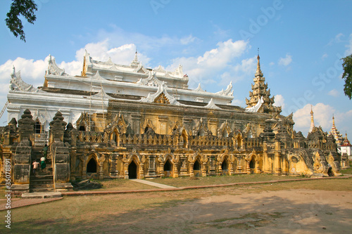Monastry Maha Aungmye Bonzan in Ava (Innwa), Myanmar (Burma). photo