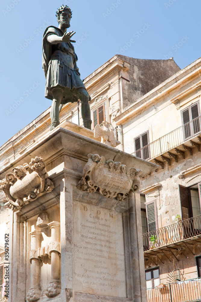 monument of Charles V- spanish king of Sicily, Palermo