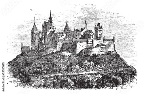 Hohenzollern Castle or Burg Hohenzollern in Stuttgart, Germany v #35080029