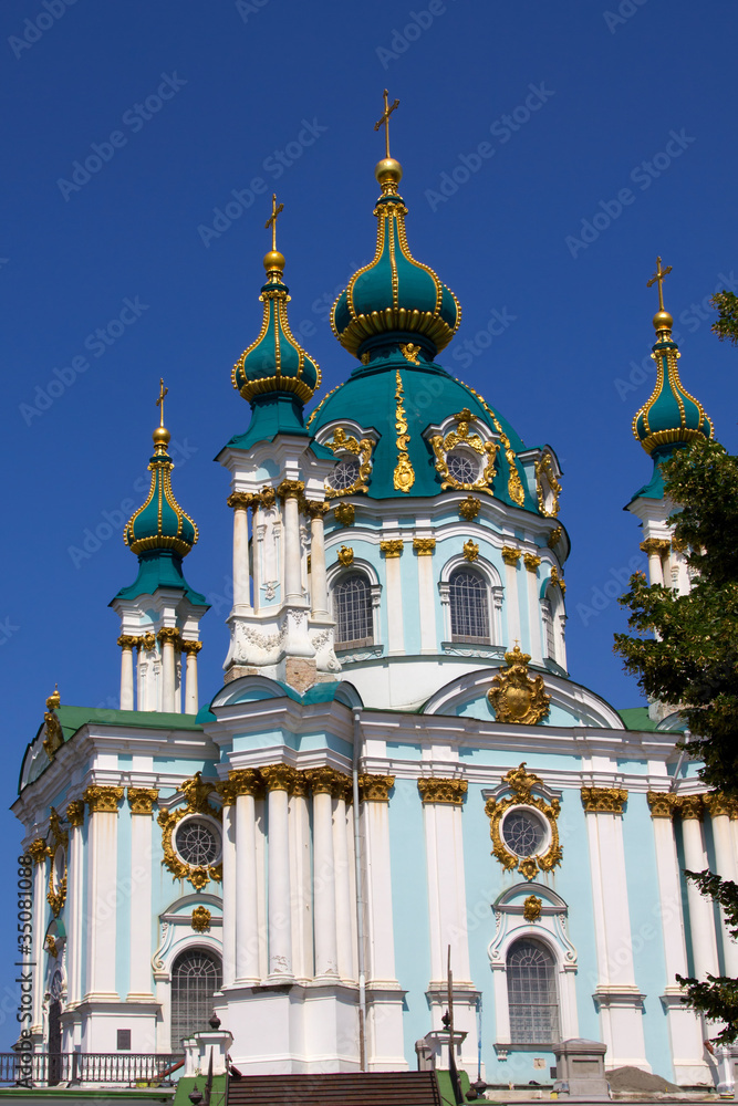 Saint Andrey's Cathedral. Kiev, Ukraine.