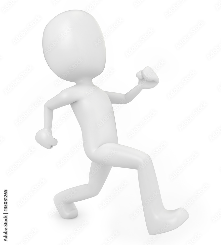 3D Render of Man Running 3D Render of Man Running