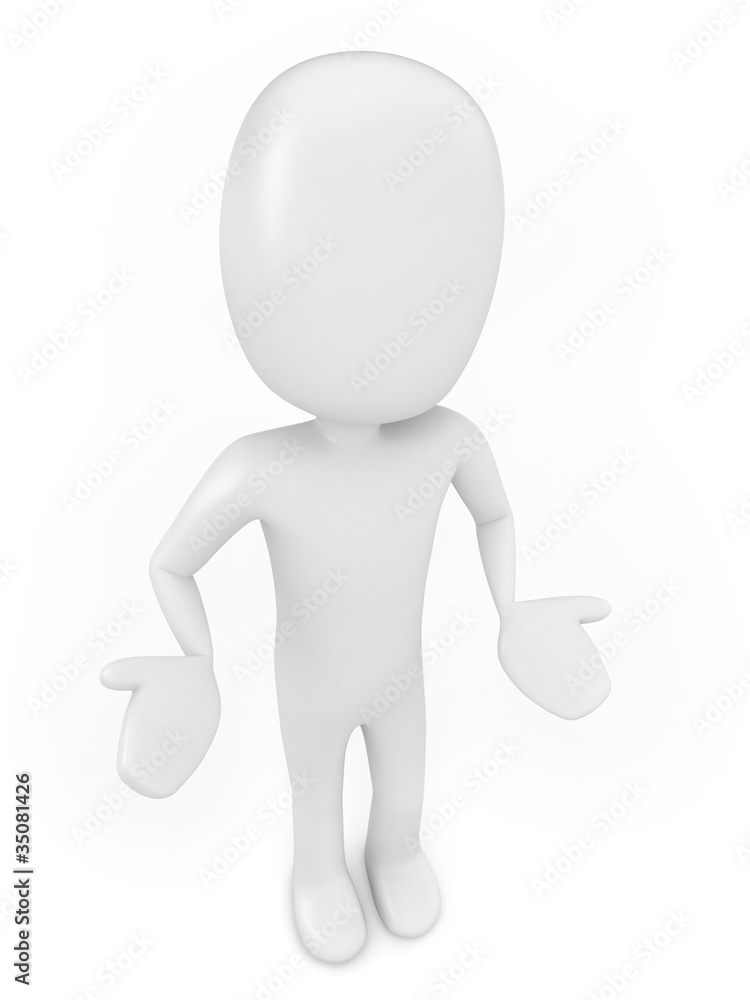 3D Render of a Man Hands Up 3D Render of a Man Hands Up