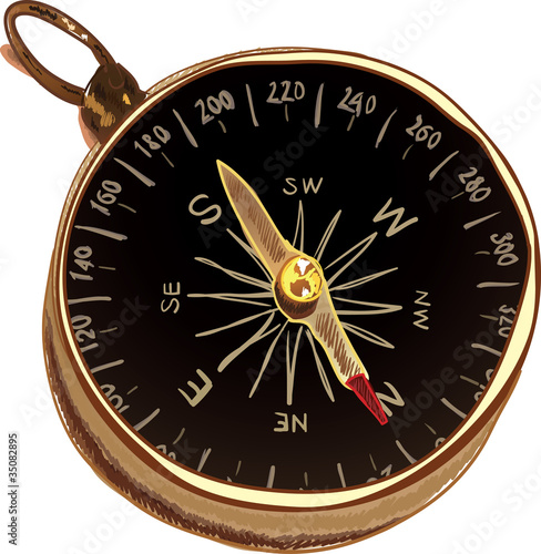 Stylized compass vector