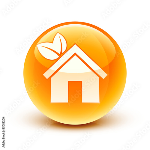 icône maison écologie / ecological house icon