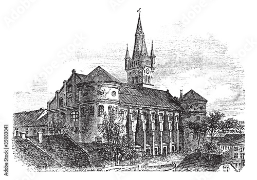 Koenigsberg Cathedral vintage engraving photo