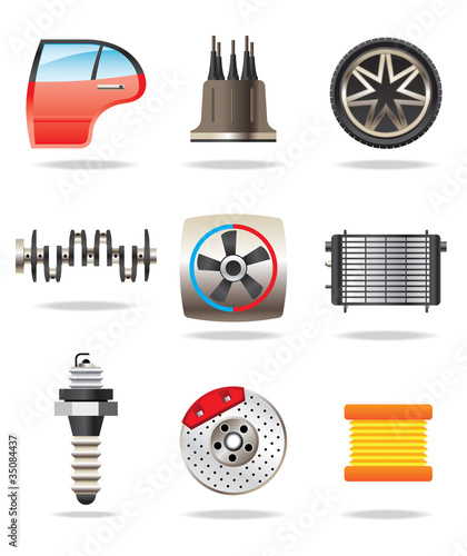 Car parts and symbols