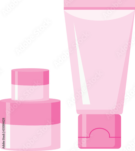 Cosmetic plastic containers. vector