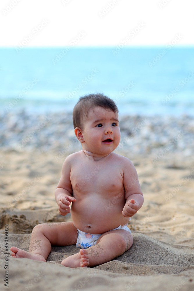 Baby on the beach Baby on the beach