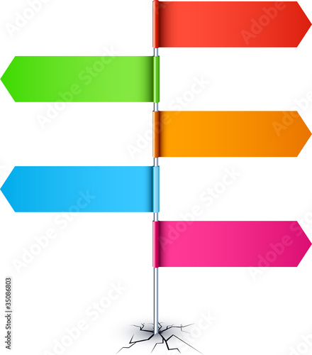 Empty direction sign.