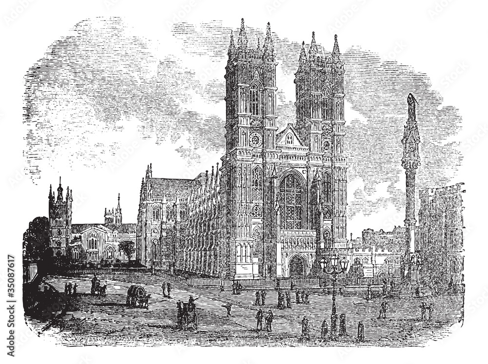 Fototapeta premium Westminster Abbey or Collegiate Church of St Peter in London En