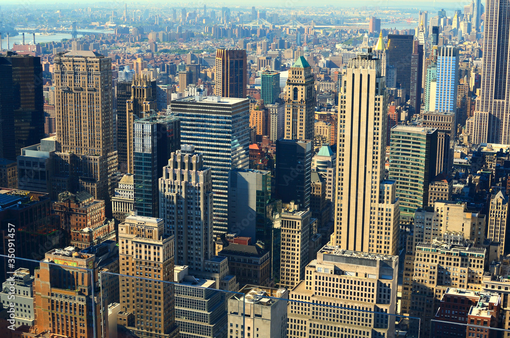 Obraz premium Aerial view of Manhattan